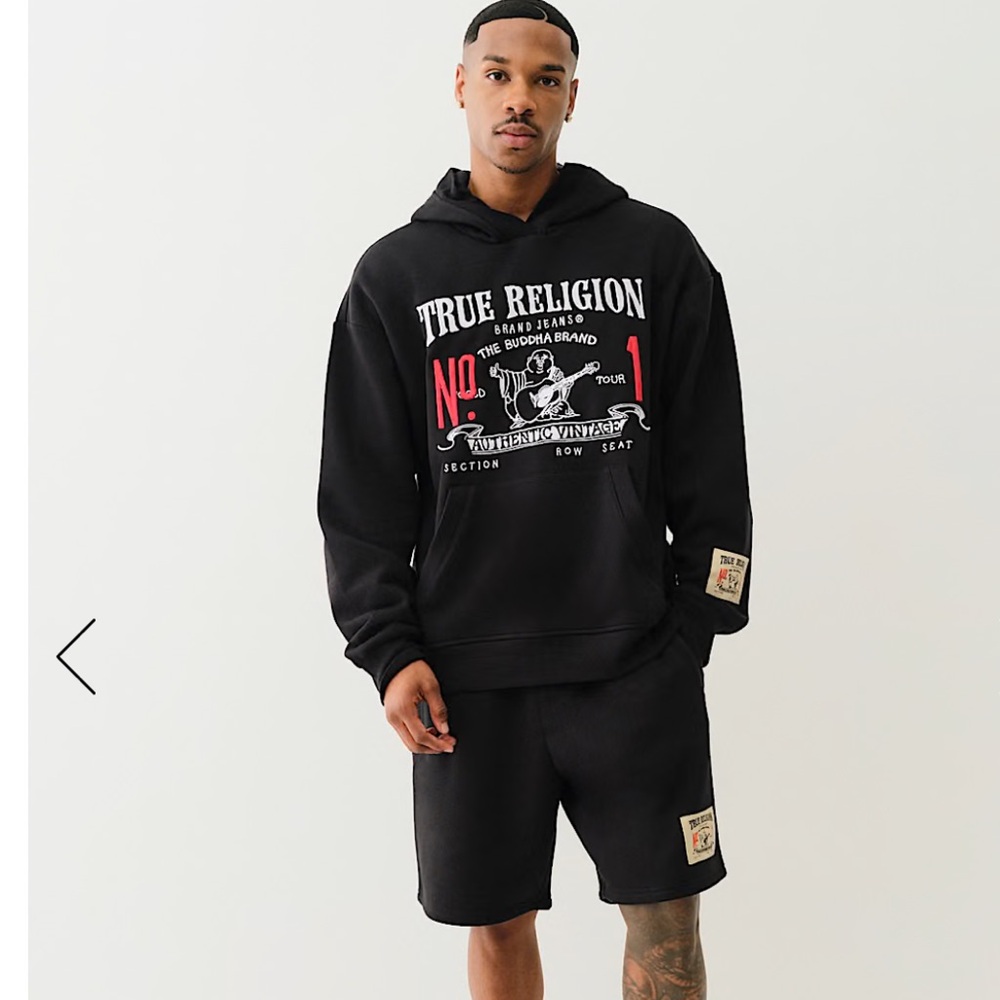 True Religion Men's Hoodie & Short Set